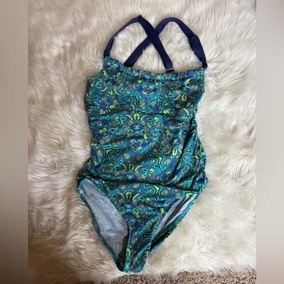 Title Nine one piece swimsuit with criss cross straps Size Large - Picture 12 of 13